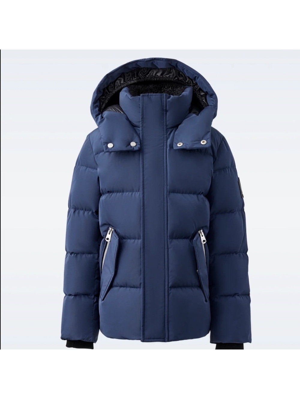 MACKAGE HUDSON Nano down jacket with removable hood size 10 boys in navy